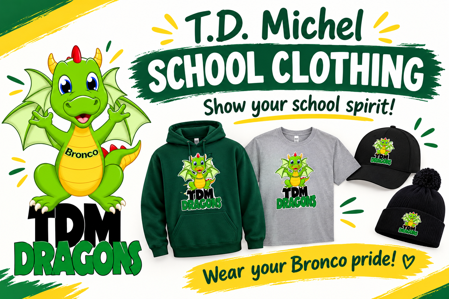 T.D. Michel Bronco School Spirit Apparel